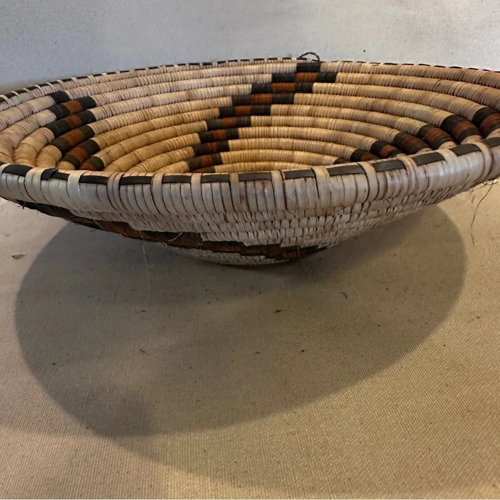 NWT Zambia, Africa Handmade Basket. Made by the Lozi people of southern Africa